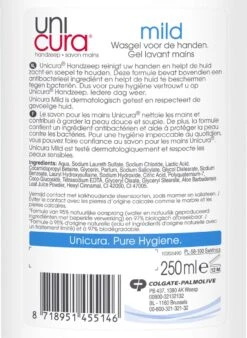 Unicura Mild Antibacteriële Vloeibare Handzeep - 6 X 250 Ml - Voordeelverpakking -Verzorgingsproducten 876x1200 1