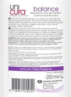 Unicura Balans Antibacteriële Vloeibare Handzeep - 6 X 250 Ml - Voordeelverpakking -Verzorgingsproducten 876x1200