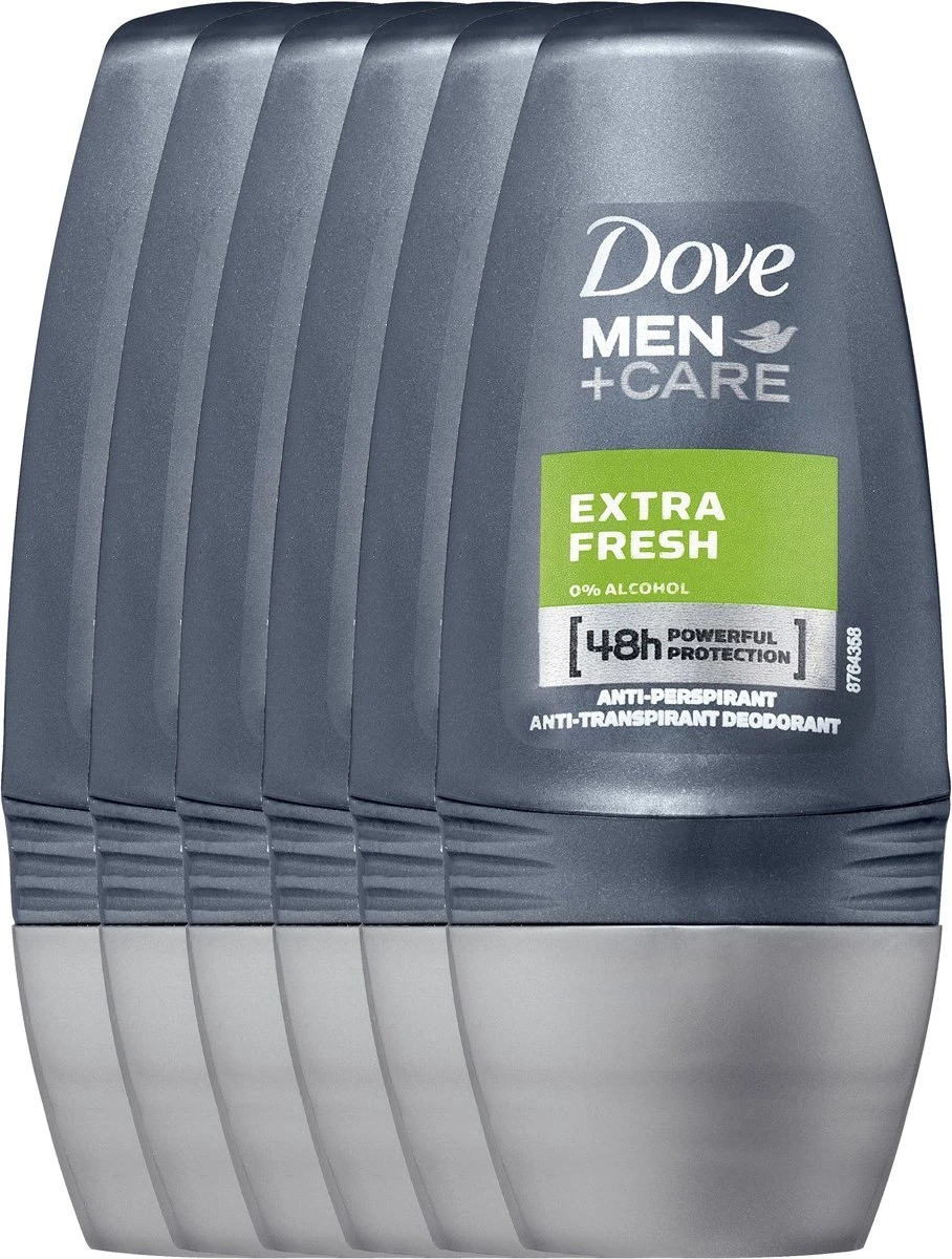 Dove Men+Care Extra Fresh Anti-Transpirant Deodorant Roller - 6 X 50 Ml - Voordeelverpakking 8 Dove Men+Care Extra Fresh Anti-Transpirant Deodorant Roller - 6 X 50 Ml - Voordeelverpakking - Afbeelding 6