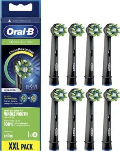 Oral B Oral-B CrossAction - Met CleanMaximiser-technologie - Opzetborstels - Zwart - 8 Stuks -Verzorgingsproducten 952x1200 2