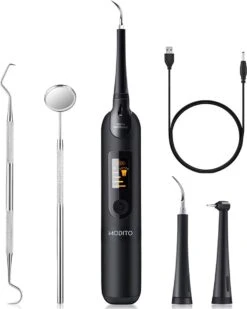 Merkloos Tandsteen Verwijderaar - 5 Standen - Inclusief Tandarts Set - Met 3 Opzetstukken - Elektrisch - Tandplak -Verzorgingsproducten 958x1200 5