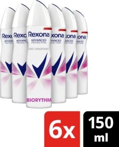 Rexona Women Ultra Dry Biorythm Deodorant - 6 X 150 Ml - Voordeelverpakking -Verzorgingsproducten 971x1200 3