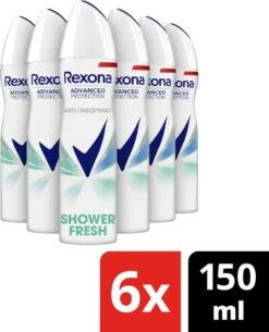 6x Rexona Deodorant Spray Shower Fresh 150 Ml -Verzorgingsproducten 971x1200 4