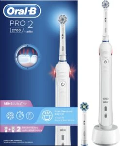 Oral B Oral-B Pro 2 2700 - Sensi Ultra Thin - Elektrische Tandenborstel - Wit -Verzorgingsproducten 986x1200