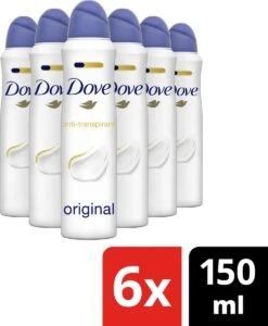 Dove Original Anti-transpirant Deodorant Spray - 6 X 150 Ml - Voordeelverpakking -Verzorgingsproducten 988x1200 7
